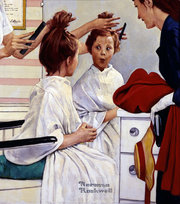 Norman Rockwell's First Trip To The Beauty Shop